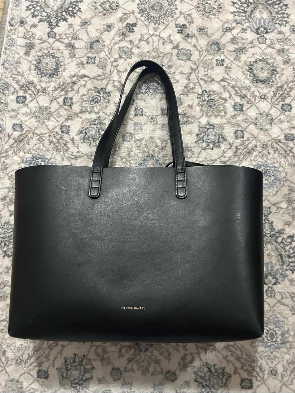 Mansur Gavriel Black Leather Tote